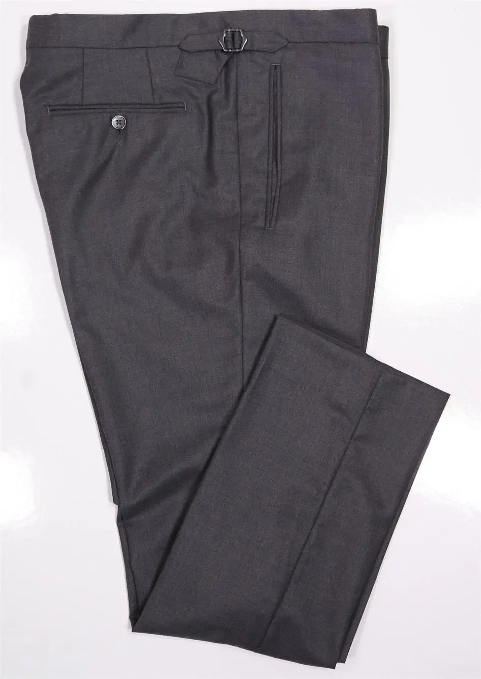 Men's Charcoal Dress Pants - Classic Tailored Trousers